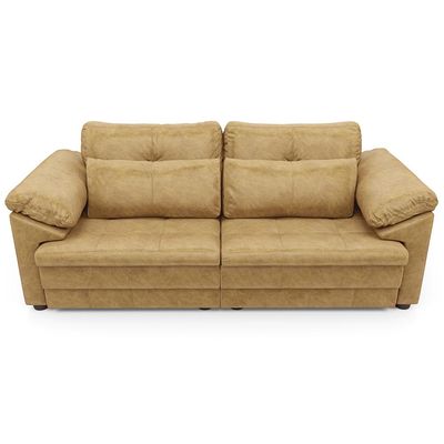 Sofá Retrátil Para Sala de Estar 2 Lugares 175cm Riza S03 Couro Soft Bege - Lyam Decor