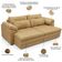 Sofá Retrátil Para Sala de Estar 2 Lugares 175cm Riza S03 Couro Soft Bege - Lyam Decor