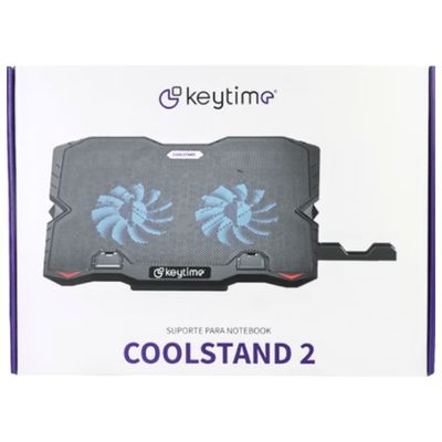 Suporte de Notebook com 2 Coolers Coolstand 2 Preto Keytime