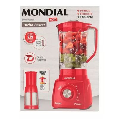 Liquidificador Mondial Turbo Power L-99 2.2 L 127V Cor:Vermelho