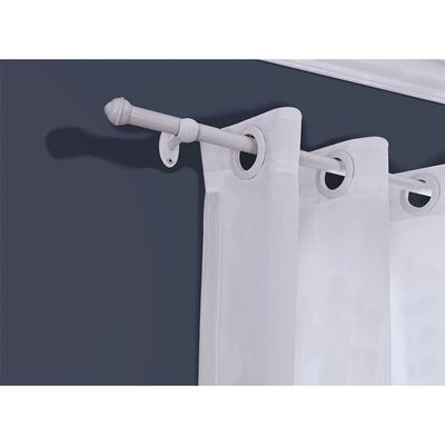 Kit Varão Bella Arte Pratiko Pro 28mmx2m com 2 Suportes em Aço Revestido Branco
