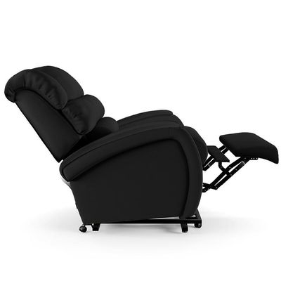 Poltrona Do Papai Reclinável Kalie Elevação Lift Elétrico Fh9 Pu Preto - Mpozenato