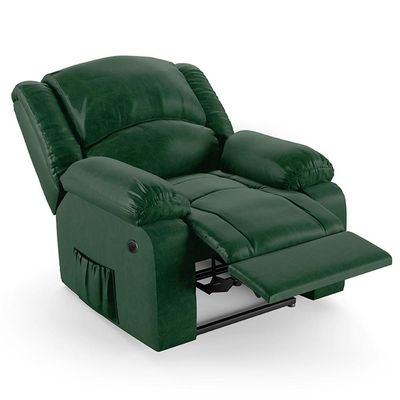Poltrona Do Papai Reclinável Pietra Power Elétrica Fh9 Pu Verde Musgo - Mpozenato