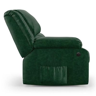 Poltrona Do Papai Reclinável Pietra Power Elétrica Fh9 Pu Verde Musgo - Mpozenato