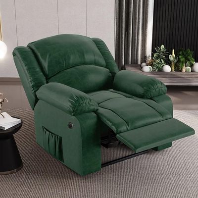 Poltrona Do Papai Reclinável Pietra Power Elétrica Fh9 Pu Verde Musgo - Mpozenato