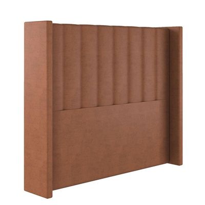 Cabeceira Estofada Queen 160 Cm Turquesa Veludo Cor: Terracota