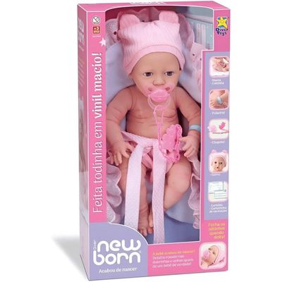 Boneca Diver New Born Acabou De Nascer - Divertoys