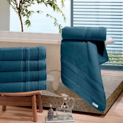 Toalha De Rosto Bouton/Buettner Algodão Egípcio 50cmx80cm Aliance Marinho