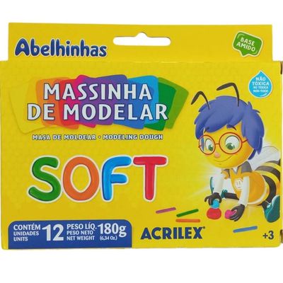 Massinha Soft Conjunto com 12 cores - Acrilex