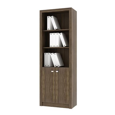 Armário Estante Alto para Escritório Home Office ME4110 MDP Nogal  - Gran Belo