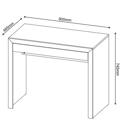Mesa para Escritório Home Office ME4107 MDP Branco G69 - Gran Belo