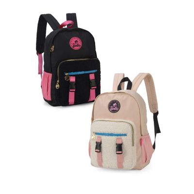 Mochila Costas Infantil Feminina Barbie Luxcel BB67177 Bege