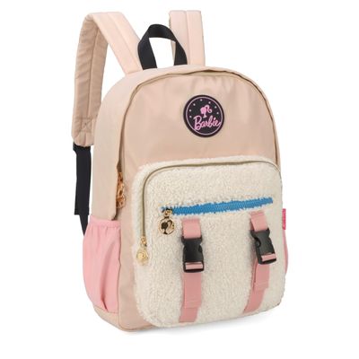 Mochila Costas Infantil Feminina Barbie Luxcel BB67177 Bege
