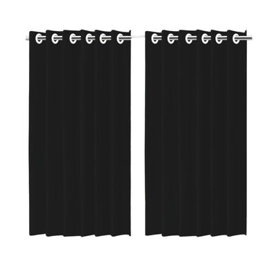 Cortina Blackout Preto PVC 280x220cm com Ilhós Corta Luz