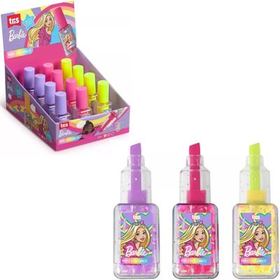 MARCA TEXTO BARBIE FORMATO DE ESMALTE NEON - SORTIDO - TRIS