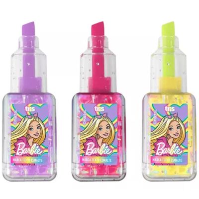 MARCA TEXTO BARBIE FORMATO DE ESMALTE NEON - SORTIDO - TRIS