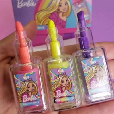MARCA TEXTO BARBIE FORMATO DE ESMALTE NEON - SORTIDO - TRIS