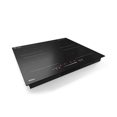 Cooktop De Indução Philco PCTQ1 4 Bocas Função Turbo Display Digital Painel Touch Preto 220V