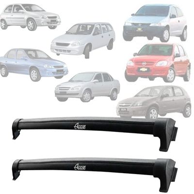 Automotive Rack Teto Aluminio GM Corsa Celta Cla Friso PRETO