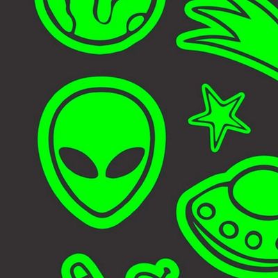 Tatuagem Temporária Infantil Brilha no Escuro - Espaço Aliens - Tatufun