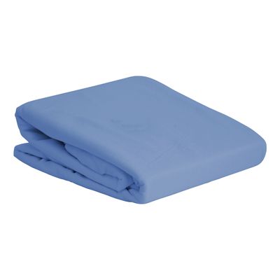 Capa Colchão Doce Vida Solteiro Malha Mista 70% Algodão 30% Poliéster Com Zíper Azul