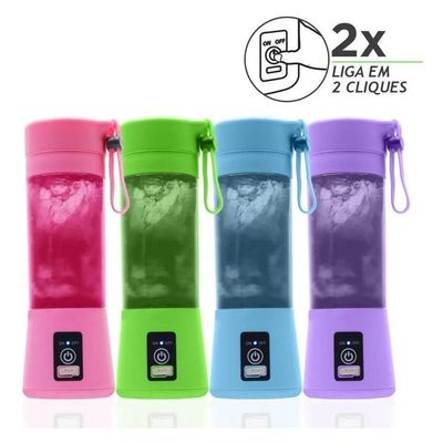 Mini Liquidificador Portátil Bateria Recarregavel - Verde