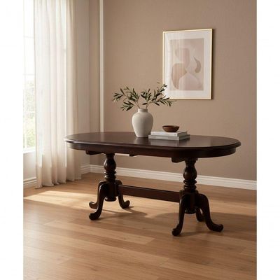 Mesa Elástica Gramado Oval 1,60-2,00 X 90 - Castanho - Móveis De Gramado