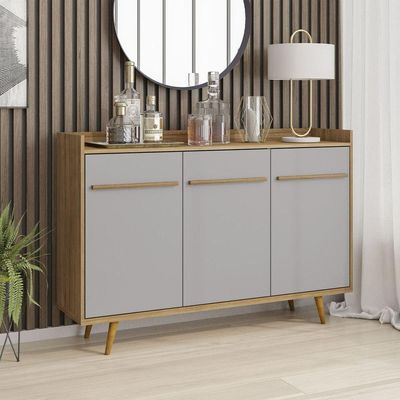Aparador Buffet Quartzo Cinamomo Com Off-white - Bechara