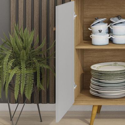 Aparador Buffet Quartzo Cinamomo Com Off-white - Bechara