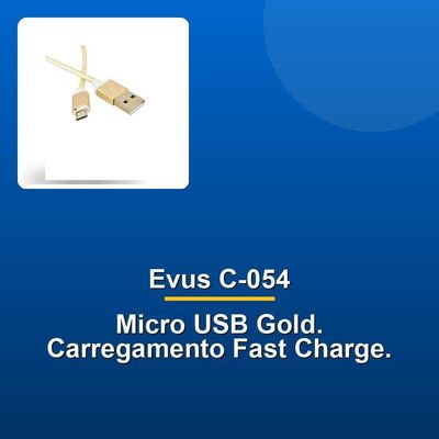 Cabo Usb Evus C-054 Fast Charge Micro Usb Gold 1.0m