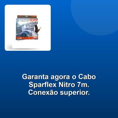 Cabo Teclado Sparflex Nitro 7m Preto