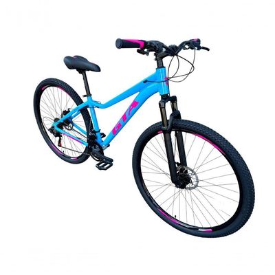 Bicicleta Aro 29 Gta Start Feminina Câmbios Shimano Freio Hidráulico 21v Mtb Alumínio Azul-rosa Tam: 15