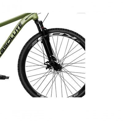 Bicicleta Aro 29 Absolute Nero 5 Alumínio 21v Freio Hidráulico Garfo Suspensão Mountain Bike oliva Tam: 15