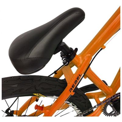 Bicicleta Aro 26 Gta Rebel Freeride Downhill Single 7v Rodas Vmaxx Freio A Disco Pneu Flame Preto Laranja