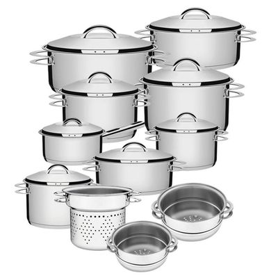 Jogo Panelas Solar 11 Peças Aço Inox Fundo Triplo Tramontina