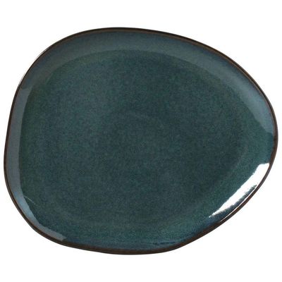 Conjunto De Pratos Rasos Oval 06 Peças Orgânico Oceano Porto Brasil