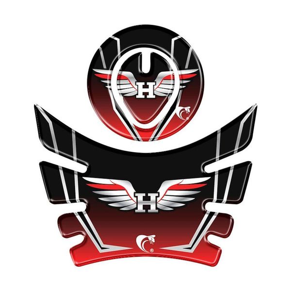 Adesivo Protetor Tanque Bocal Moto Bros Até 2015 Vermelho Cor Preto