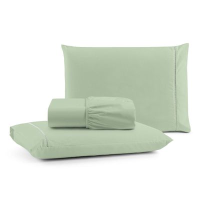 Kit Jogo de Cama Lençol Mirante King 3 Peças com 4 Un. Cores 2 - 100% Algodão