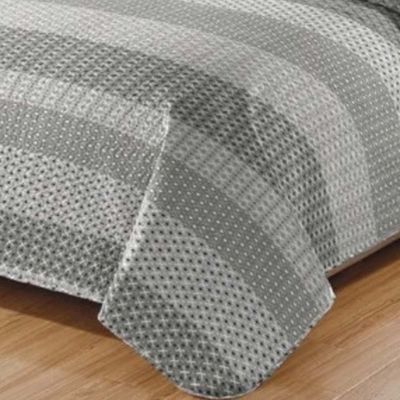 Kit Cobre Leito Colcha Daily Queen 3 Peças Dupla Face Estampado - Modelo 69 - 100% Poliéster