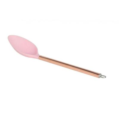 Colher de Arroz Nylon com Cabo de Aço Inox Rose 30 cm - Lyor