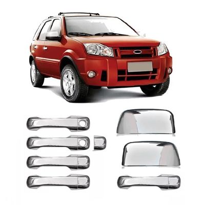 Kit Aplique Cromado Maçaneta Retrovisor Tampa Traseira Ford Ecosport 2003 à 2011