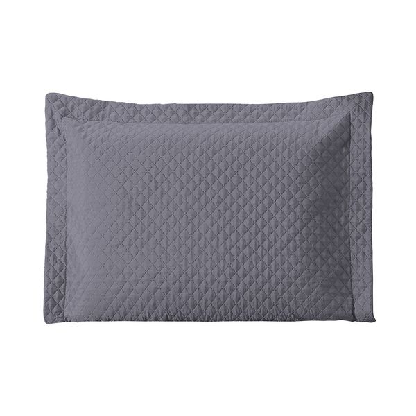 Porta Travesseiro Avulso 70cm x 50cm 1 Peça Prime Ultrassônico 100% Poliéster - Cinza