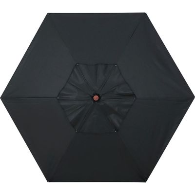 Ombrellone Central Itapema em Madeira 2 metros Preto Bel 2,00m