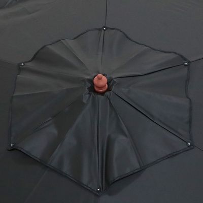 Ombrellone Central Itapema em Madeira 2 metros Preto Bel 2,00m
