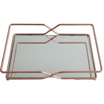 Bandeja Espelhada para Perfumes Banheiro Lavabo