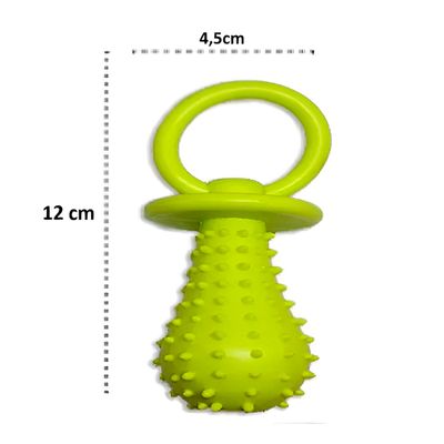 Brinquedo Mordedor Formato Chupeta para Pets com Guizo - Diversão e Estímulo para Cães e Gatos | Cor:Verde