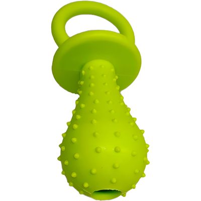 Brinquedo Mordedor Formato Chupeta para Pets com Guizo - Diversão e Estímulo para Cães e Gatos | Cor:Verde