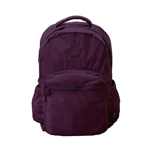 Mochila Teen Hashtag Crinkle Vinho com Alça Acolchoada e Regulável