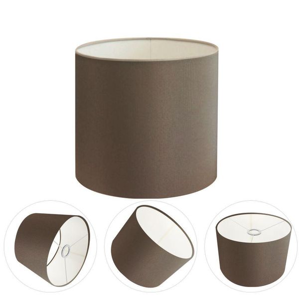 Cúpula Abajur E Luminária Cilíndrica Vivare Cp-7009 ø25x20cm - Bocal Nacional Cáqui