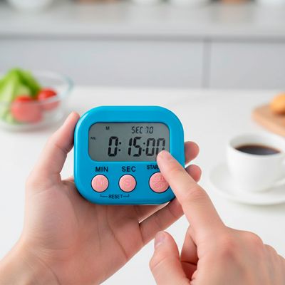 Mini Cronômetro Timer Temporizador Digital Azul